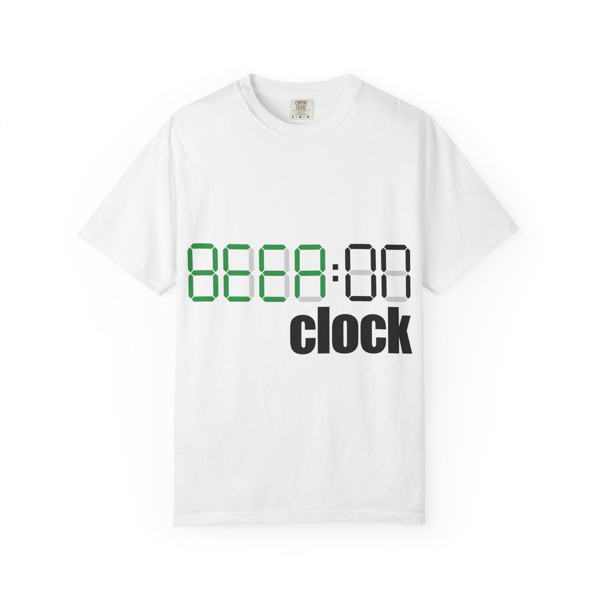 Beer Clock T-Shirt — Funny Digital LED Brewery Tee for Beer Lovers